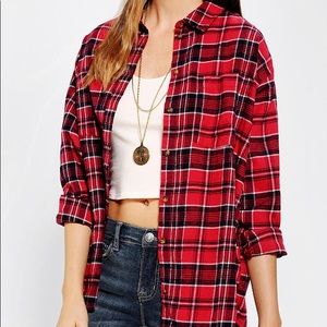 BDG Double Pocket Oversized Button Flannel